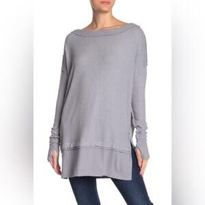 Free People North Shore Ribbed Thermal Tunic size Medium